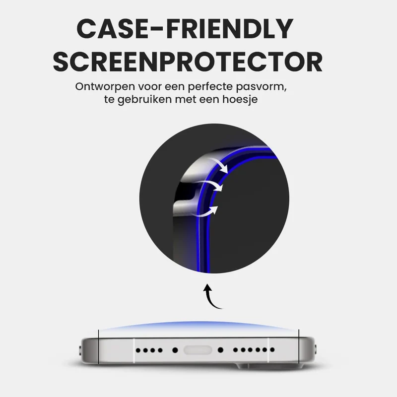 Casify Gehard Glas Screenprotector voor de iPhone 15 / 16