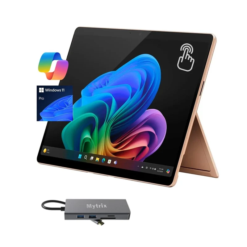 Microsoft Surface Pro 11, 13 120Hz 2.8K Touchscreen, Copilot+ PC Tablet, 10Core Snapdragon X Plus w/AI NPU, 16GB RAM, 512GB SS