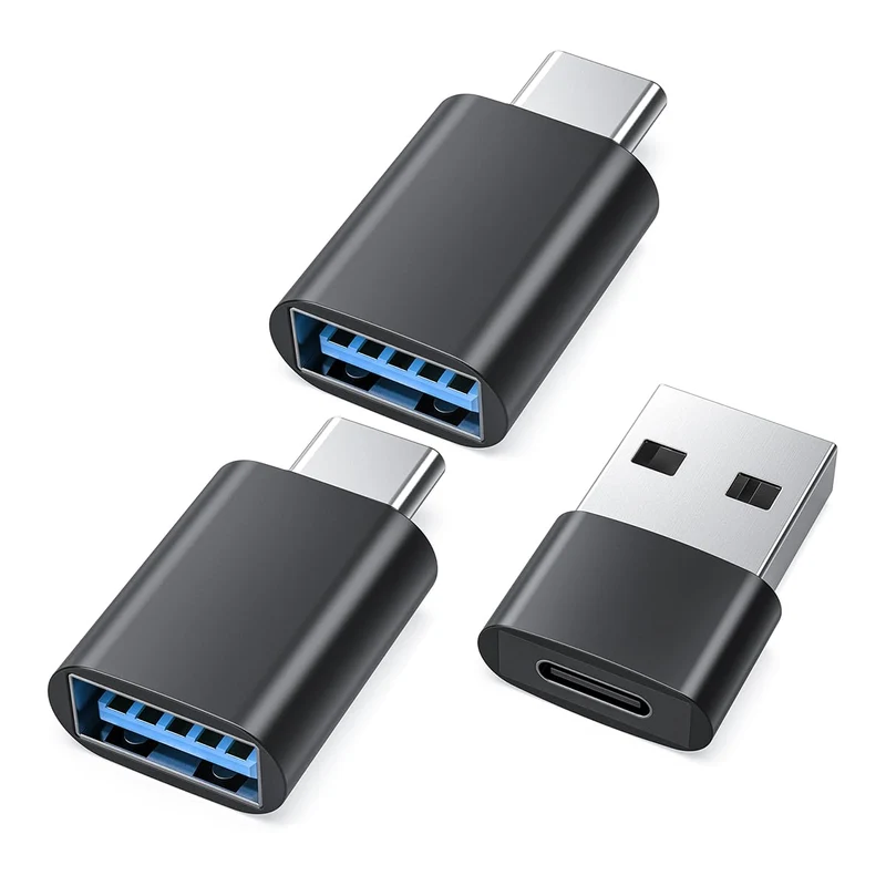 WEGONEXUS USB to USB Adapters, USB A to C Adapter (2Pack) & USB C to A Adapter (1Pack), Fast Charging & Data Transfer, USB Con