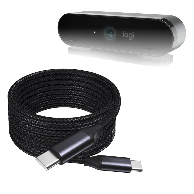 BoxWave Cable Compatible with Logitech 4K Pro Magnetic Webcam DirectSync PD Cable (10ft) USBC to USBC (100W), Long Type C