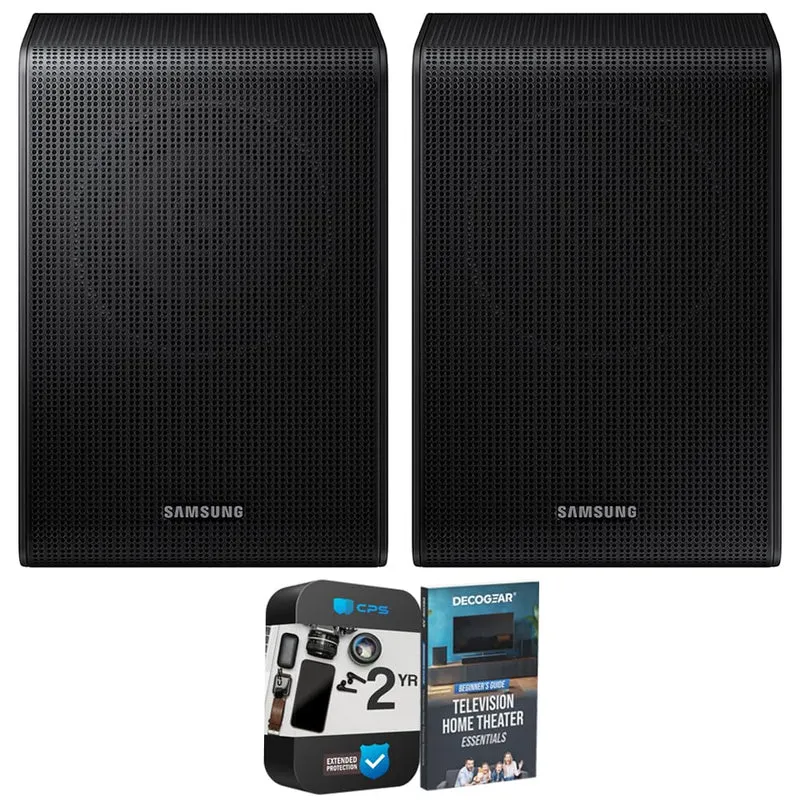 Samsung SWA9250S Wireless Rear Speaker Kit (2025) Bundle with 2 YR CPS Enhanced Protection Pack and Deco Gear Complete Home The