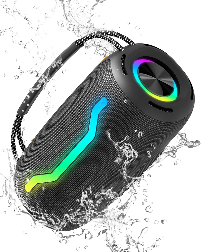 PUREMIC Portable Bluetooth Speaker with Light, Waterproof Karaoke Machine for Adults & Kids, Loud Sound and Deep Bass, Up to 8H