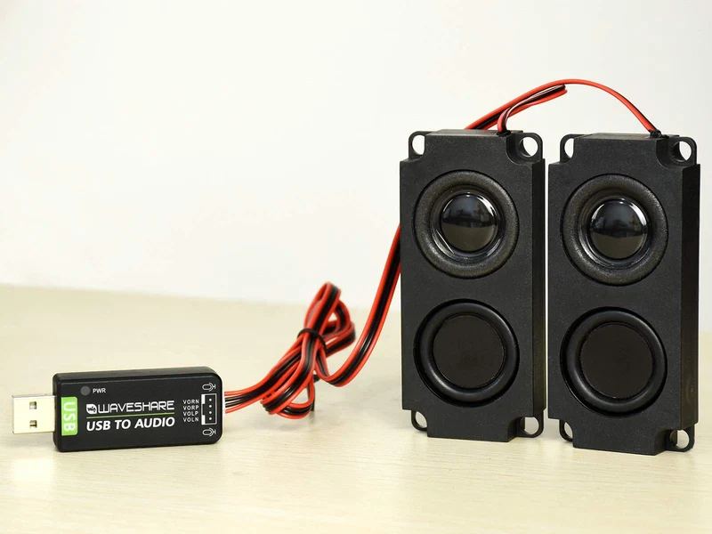 USB Sound Card with 8O 5W Speaker for Raspberry Pi/Jetson Nano