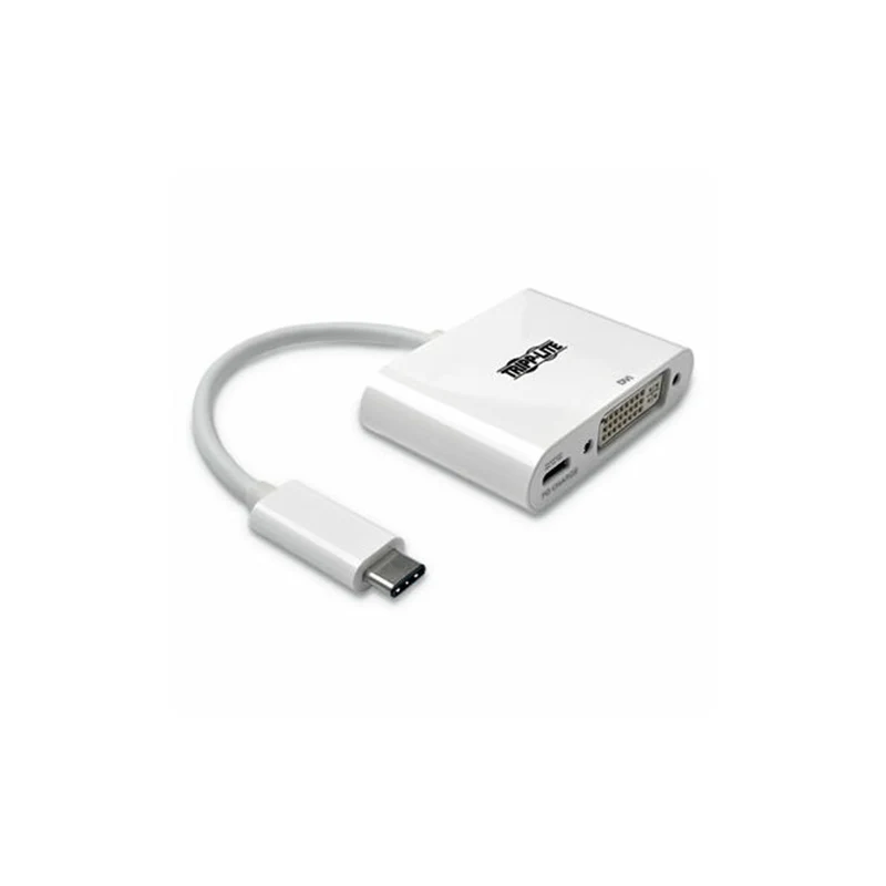 TrippLite AC U44406NDC USBC to DVI Adapter with PD Charging White Retail