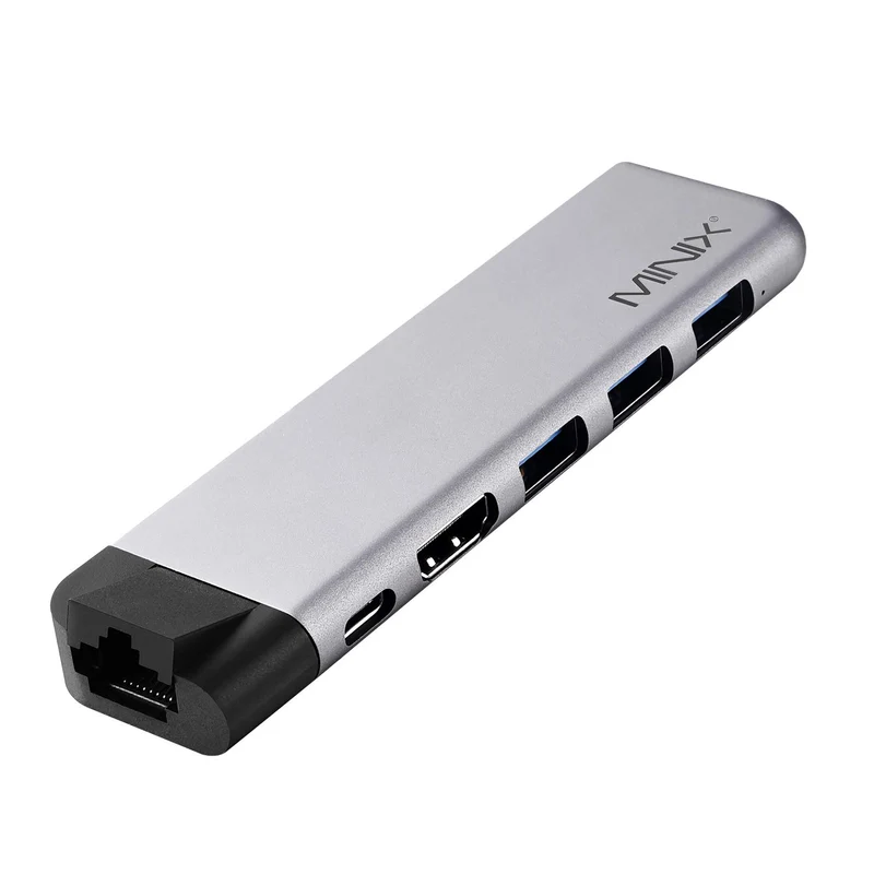 MINIX AC NEO CDEGR 8Ports USBC Multiport HDMI 3xUSB MicroSD Gray Bulk