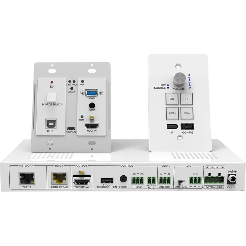 SIIG AC CEH23Z11S1 Wallplate HDMI VGA HDBaseT Kit 30m w AudioOutputMicrophone