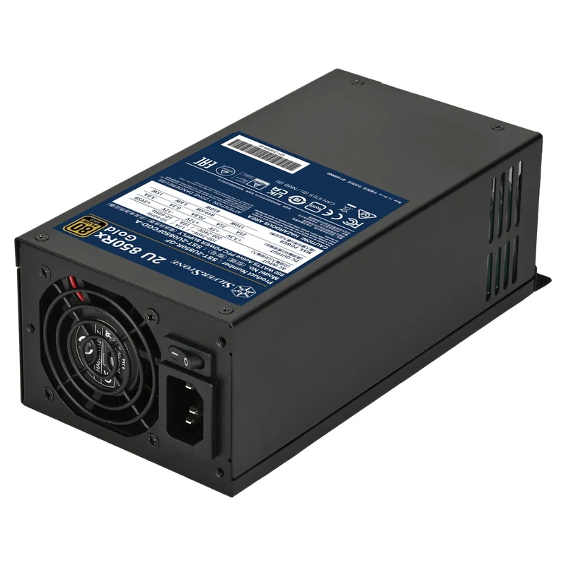 Silverstone Technology 2U 850Rx Gold 80 Plus Gold 850W 2U Single Fixed Cable Power Supply, SST2U850RGF