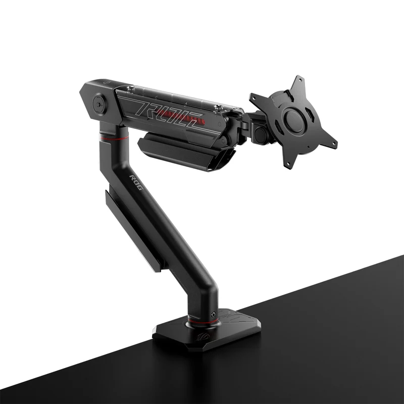 ASUS ROG Ergo Monitor Arm (AAS01) Monitor Mount with Cable Management, Ergonomic, Pivot, Swivel, Height Fully Adjustable, Clea