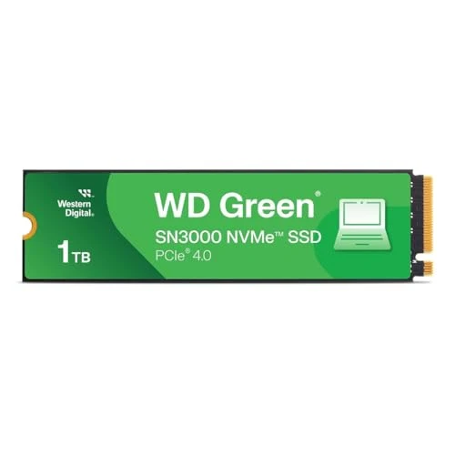 Wd Green Sn3000 Wds100T4G0E Nvme Ssd 1Tb Gen4 Pcie, M.2 2280, Up To 5,000 Mb/S