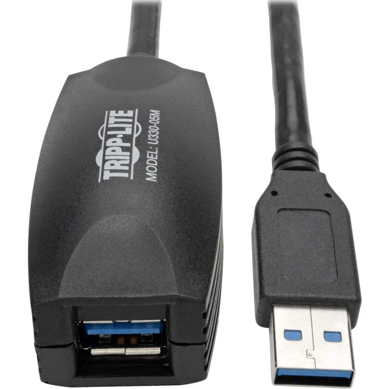 Tripp Lite USBA 3.0 SuperSpeed Active Extension Cable Repeater Cable, MaletoFemale, 16.4 Feet / 5 Meters, 3Year Warranty (U3