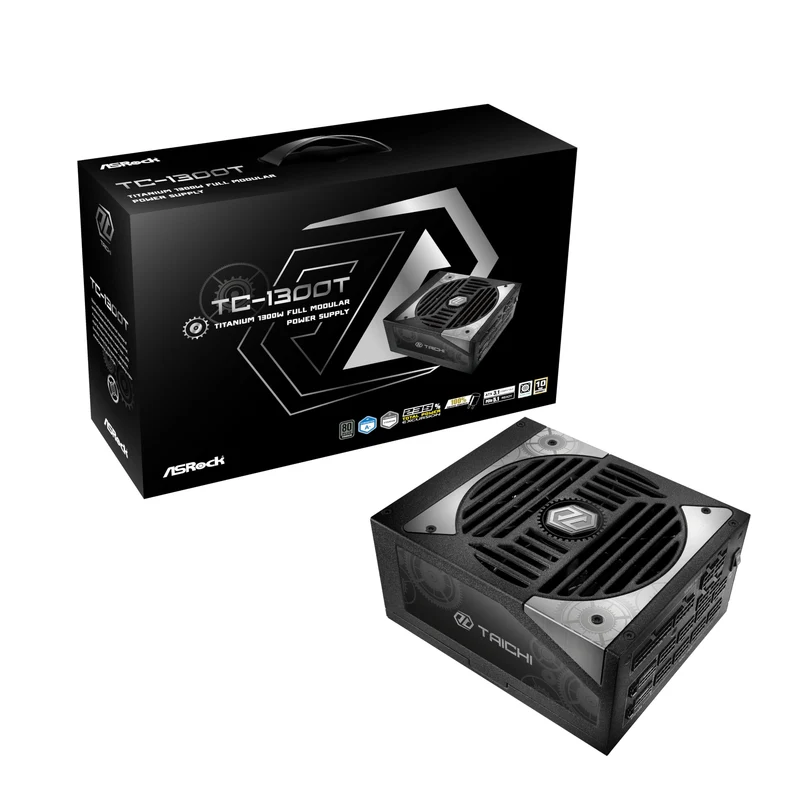 ASRock PS TC1300T 1300W ATX 12V 80+TITANIUM FullyModular 135mm Fan Retail