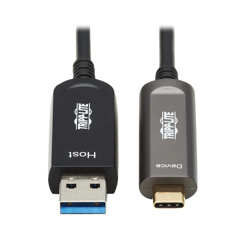 TrippLite CB U428F10MD3 USBA to USBC AOC Cable M M 33ft Black Retail