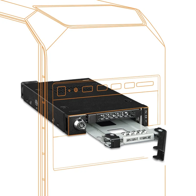 ICY DOCK RD MB092VKB ToughArmor Rugged 2x2.5U.2 U.3 NVMe SSD PCIe4.0 Rack
