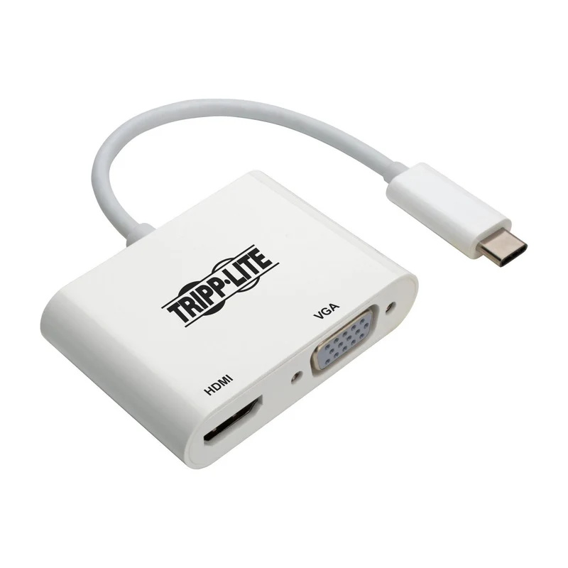 Tripp Lite USB C to HDMI/VGA Multiport Adapter Converter 4K, USB 3.1 Gen 1 USB Type C, USBC, USB TypeC (U44406NHV4K)