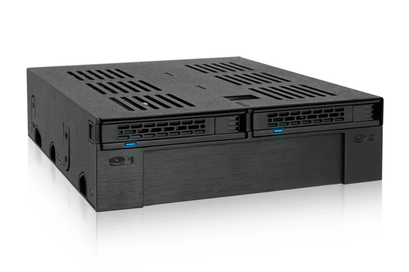 ICY DOCK 2 Bay 2.5 SAS/SATA HDD/SSD Mobile Rack + 3.5 Slot for External 5.25 Bay | ExpressCage MB322SPB