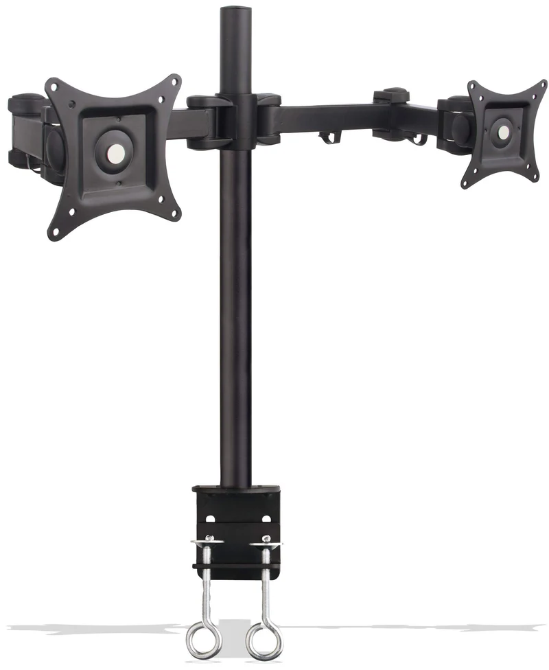 SIIG Tilt/swivel/rotate/Extend Desk Mount for 13 to 27 Inches Dual Monitor, Black (CEMT0Q11S1)