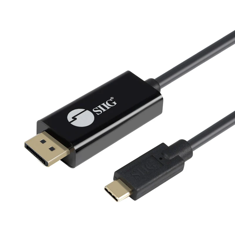 SIIG 6.6ft USBC to DisplayPort Active Cable, DP 1.2 4K60, Portable for Windows & Mac laptops or Smartphone & Tablet, USBC DP A