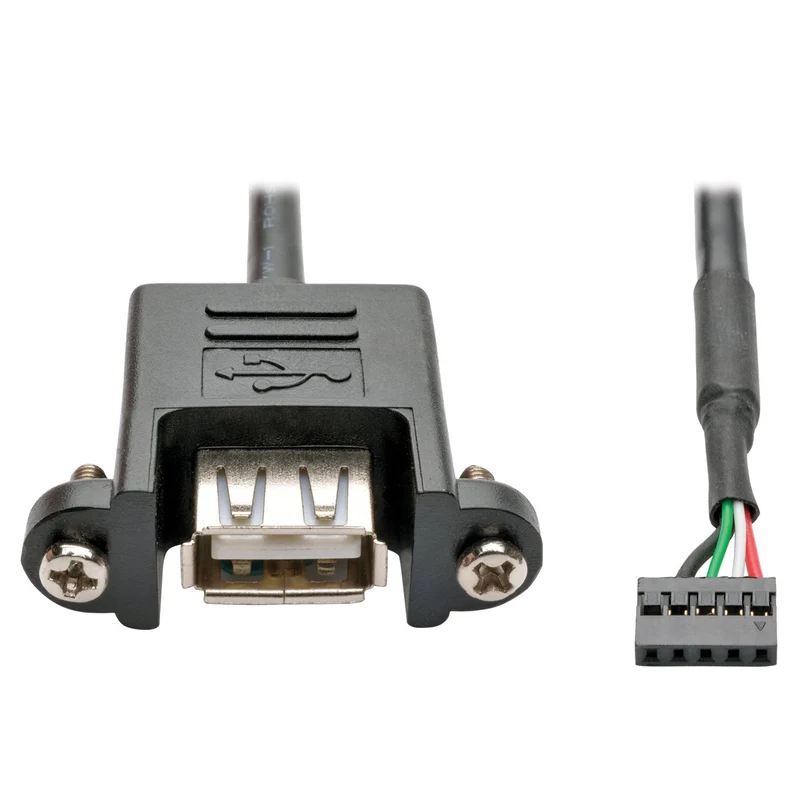 TRIPP LITE USB 2.0 Panel Mount Cable 5 Pin Motherboard IDC USBA F/F 3 (U0240035PPM)