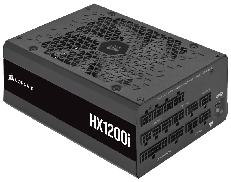 CORSAIR HX1200i Fully Modular UltraLow Noise ATX Power Supply ATX 3.0 & PCIe 5.0 Compliant Fluid Dynamic Bearing Fan CORS