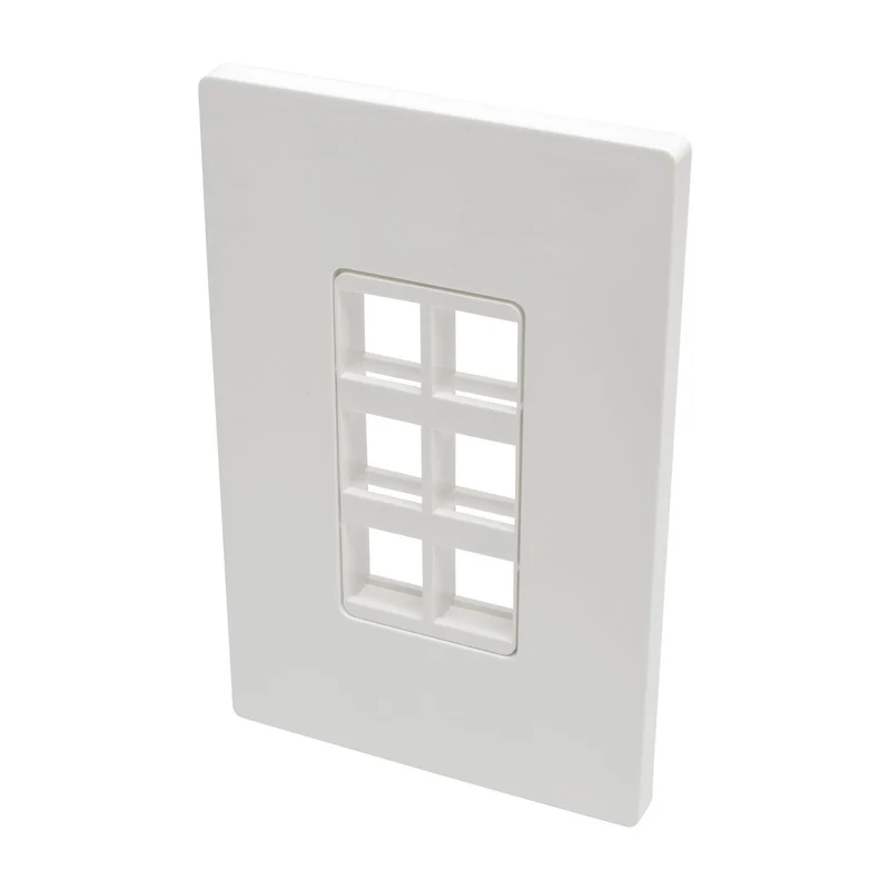 6 Port Wall Plate Keystone