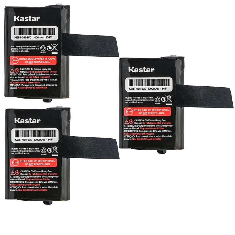 Kastar 3Pack Battery Replacement for Motorola Two Way Radio Walkie Talkie 53617 M53617 3XCAAA KEBT086 KEBT086B/C BNHKEBT08