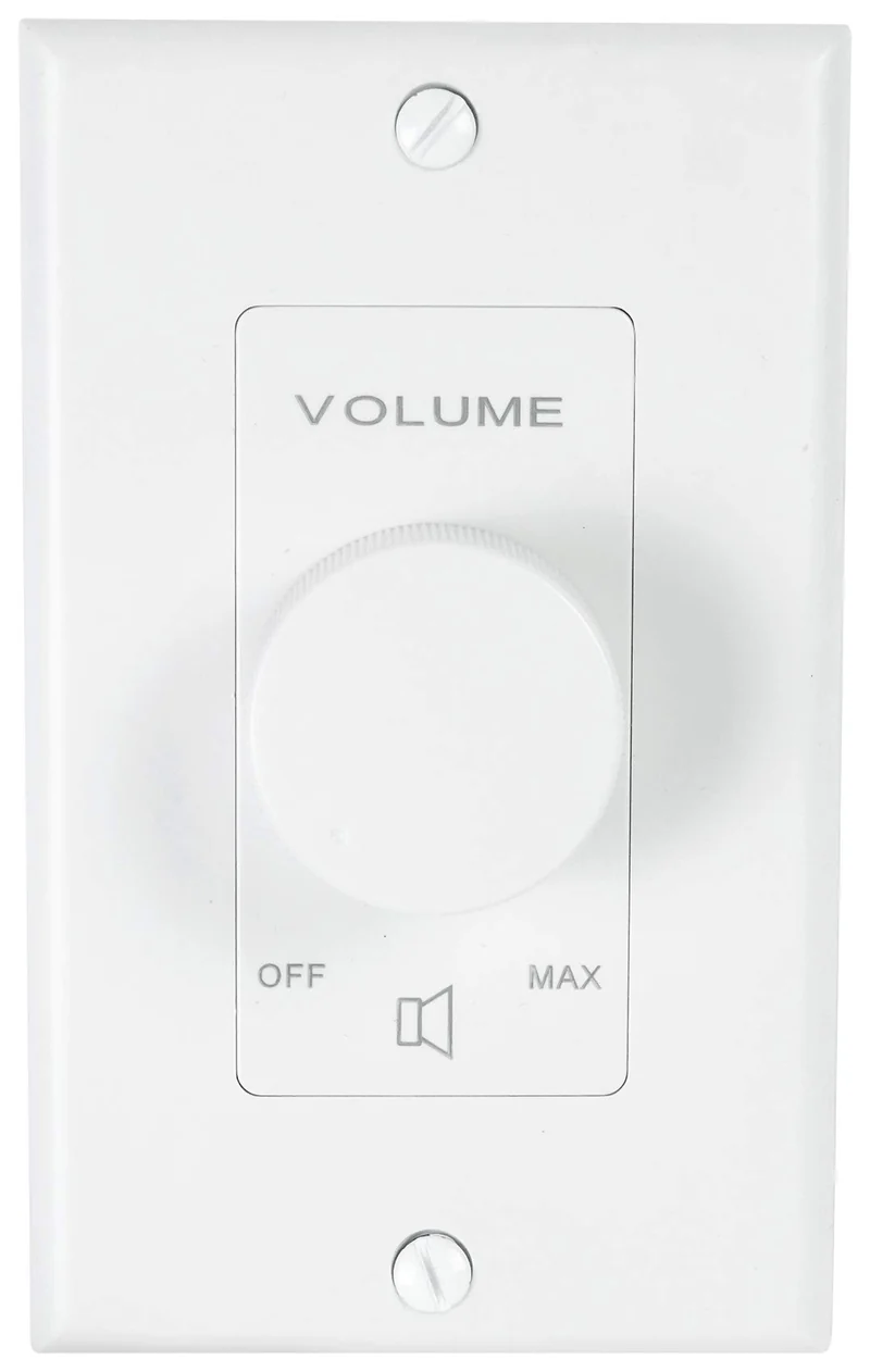 Rockville VOL850 8 Ohm 50w x2 Wall Stereo Volume Controller 12 Step Rotary Knob