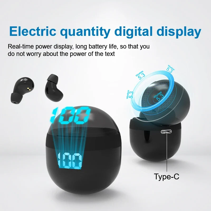 Heavy Bass Sleep Headphones Wireless Bluetooth Earphones With Mic Sports Earbuds Noise Reduction Mini HD Headset For Smart Phone