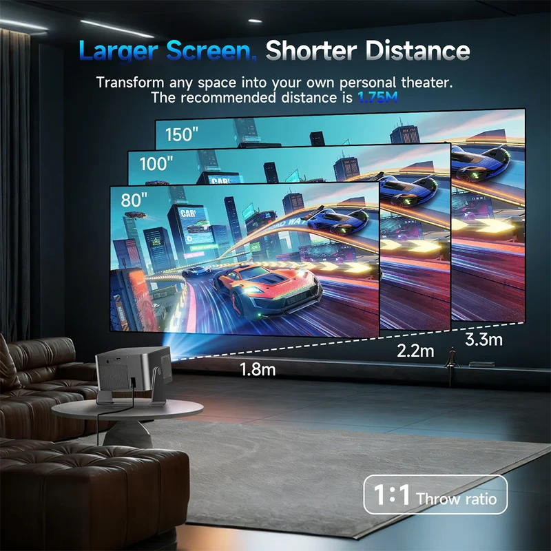 Magcubic HY350GTV 900ANSI Projector With 4K TV Stick 1080p Native Projector Auto Focus Portable Beam Android Home Projector