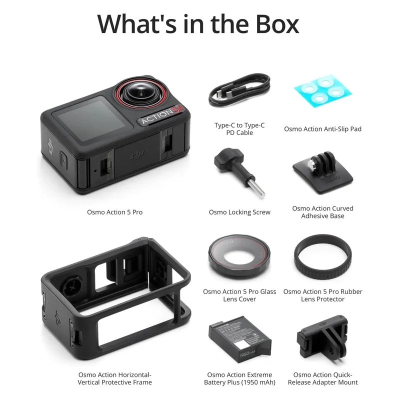 Open Box-DJI Osmo Action 4,Action 5,Action 6 Combo 8K Action Camera 1/1.1" Square Sensor Variable Aperture F/2.0-f/4.0 Rocksteady 3.0 Cold-Resistant 4hrs Battery 50GB Storage Vlogging Camera