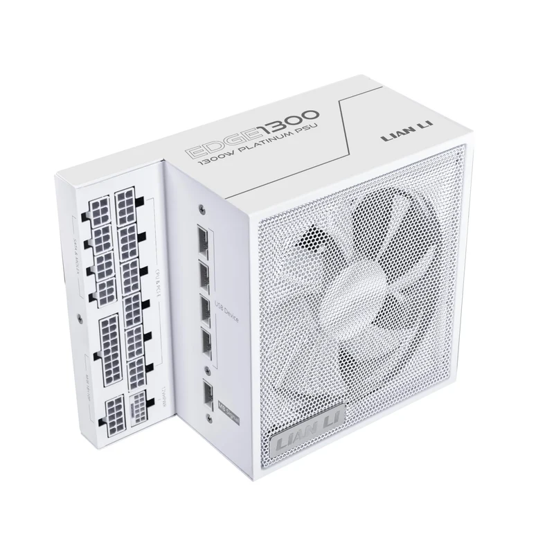 Lian Li Edge Series1300W Full Modular Power Supply80 Plus PlatinumATX 3.0, 3.1PCIE 5.1LShape Design for Dual Chamber Case