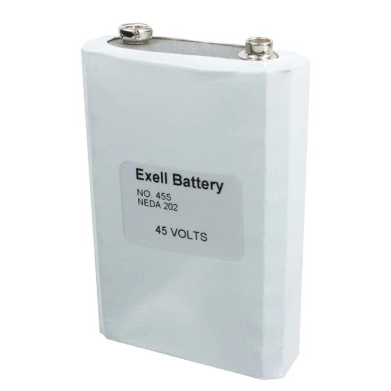 Exell 455 Alkaline 45V Battery NEDA 201, EB455, 30F40