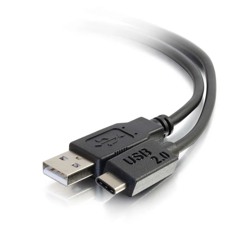 C2G USB Cable, USB 2.0 Cable, USB C to A Cable, Black, 12 Feet (3.65 Meters), Cables to Go 28873