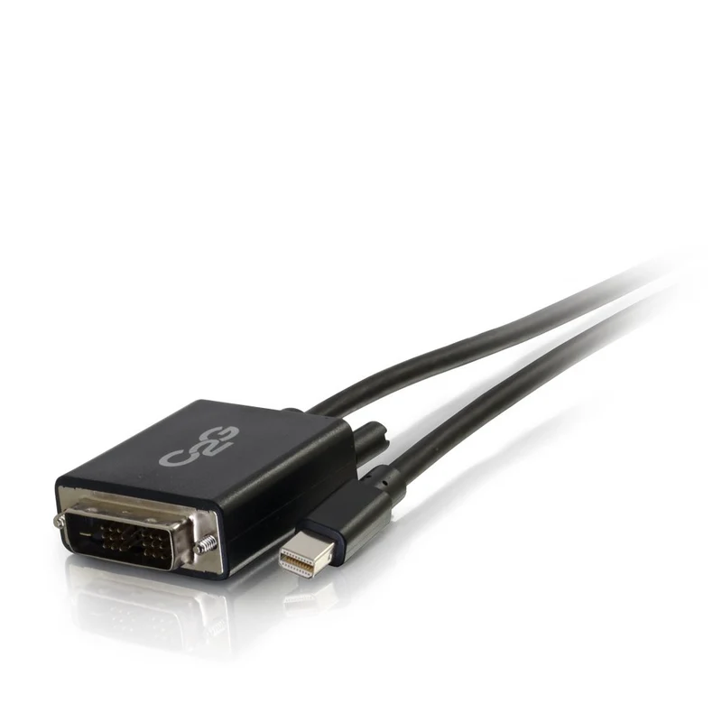 C2G Mini Display Port Adapter, Display Port to DVI, Male to Male, Black, 6 Feet (1.82 Meters), Cables to Go 54335