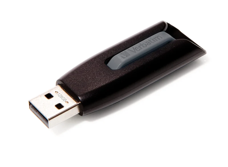 Verbatim 128GB USB 3.0 Store n Go V3 Flash Drive CapLess & PC / Mac Compatible Gray