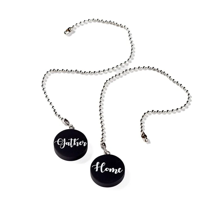 Sentiment Decorative Hardware Collection Black Set of 2 Fan Pulls