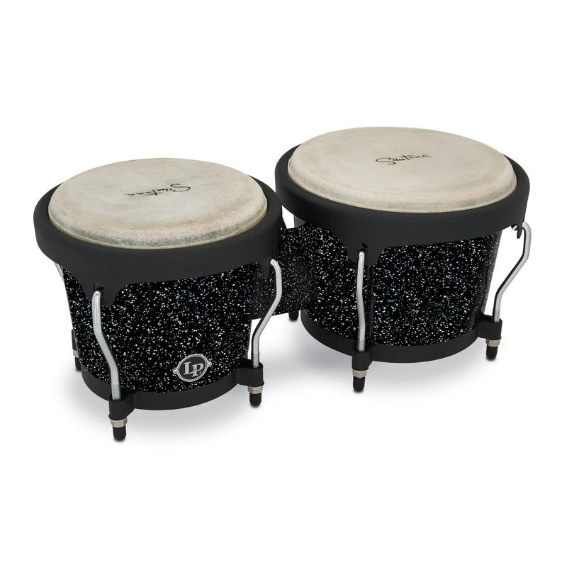 LP Aspire LPA601BM 63/4inch and 8inch Santana Black Magic Bongo Set_x005f_x000D_