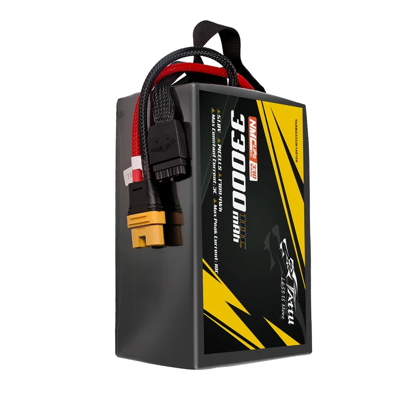 TATTU NMC Semi-Solid State 330Wh/kg 33000mAh 10C 51,8V 14S1P Lipo-Akkupack mit AS150U-F-Stecker