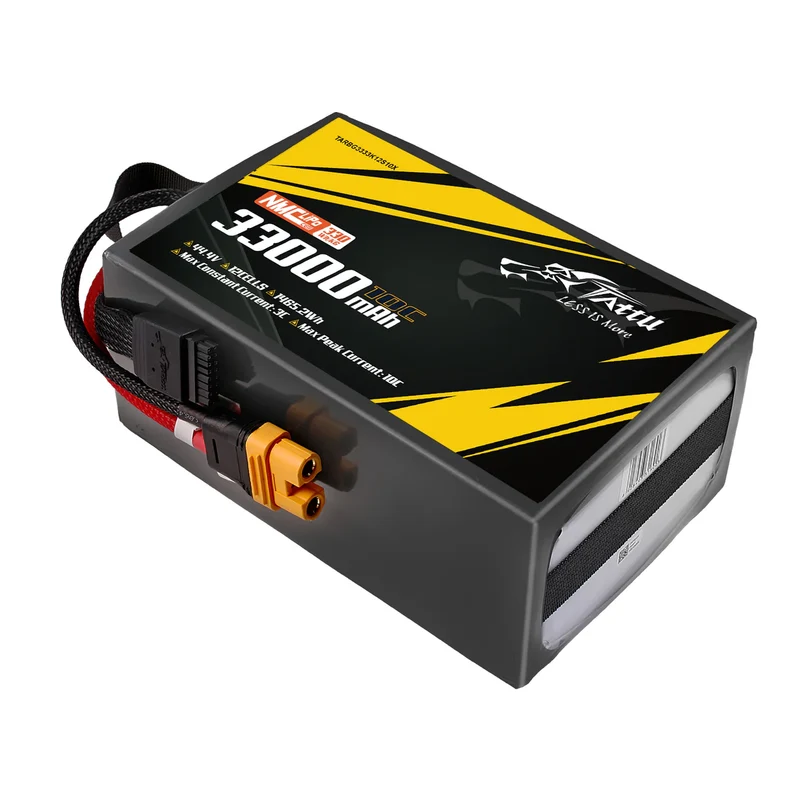 TATTU NMC Semi-Solid State 330Wh/kg 33000mAh 10C 44,4V 12S1P Lipo-Akkupack mit AS150U-F-Stecker