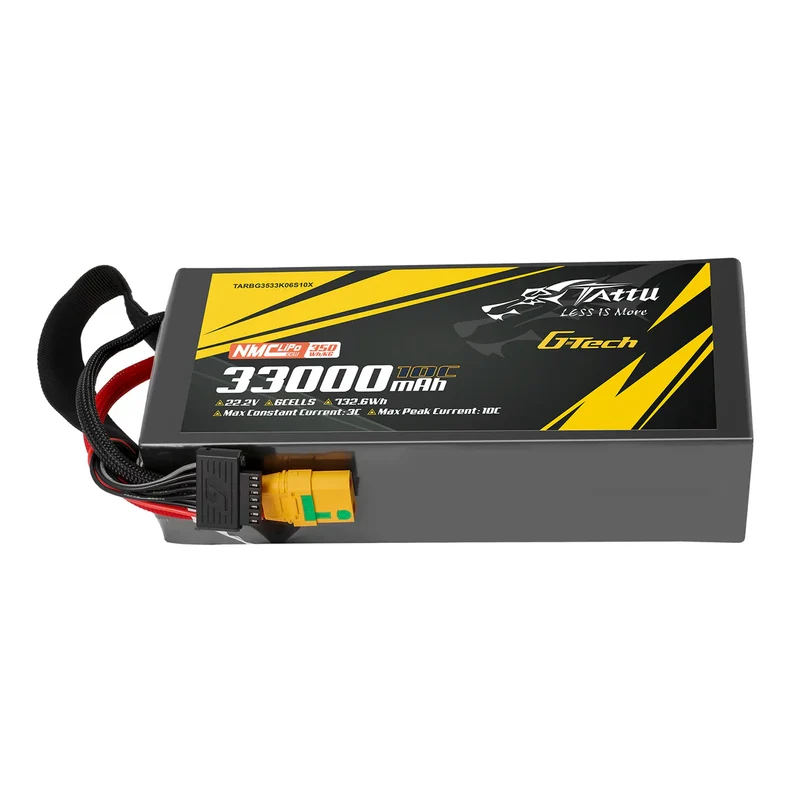 TATTU NMC Semi-Solid State 350Wh/kg 33000mAh 10C 22,2V 6S1P Lipo-Akkupack mit XT90-S-Stecker