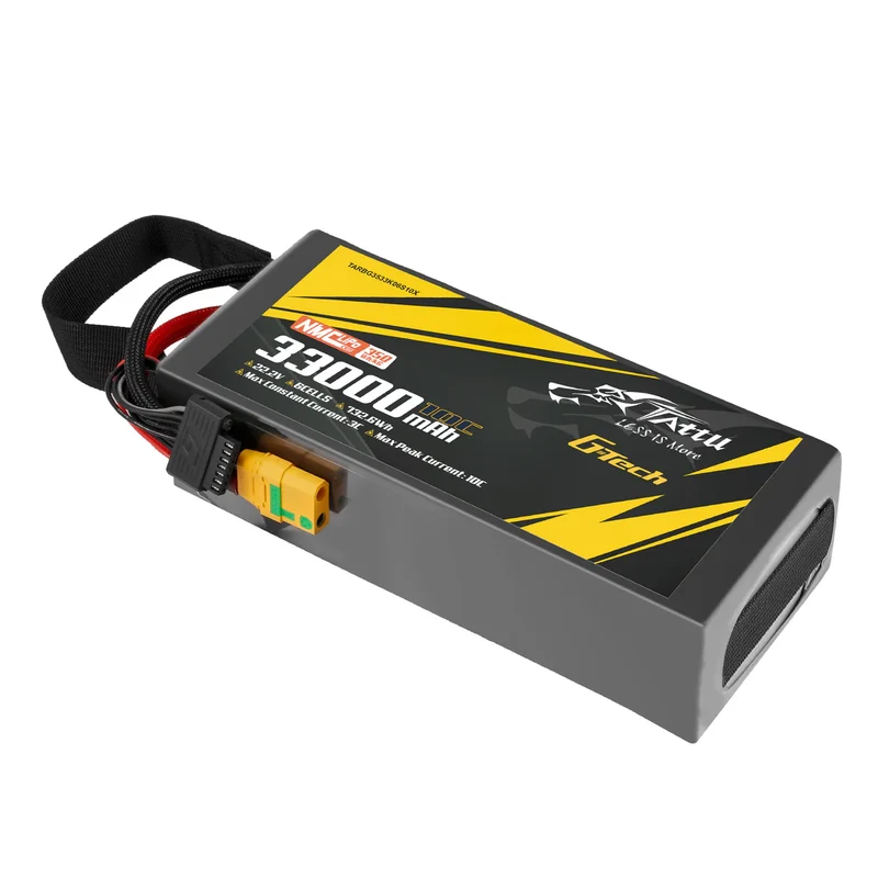 TATTU NMC Semi-Solid State 350Wh/kg 33000mAh 10C 22,2V 6S1P Lipo-Akkupack mit XT90-S-Stecker