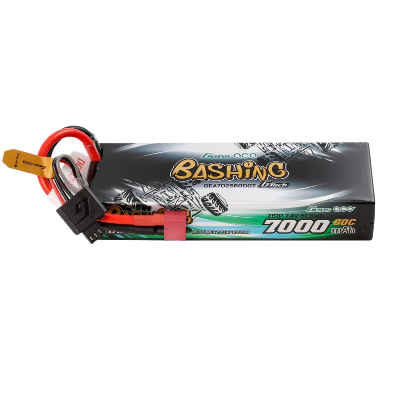 Gens Ace G-Tech 7000mAh 7,4V 60C 2S1P Lipo-Akkupack mit T-Stecker Bashing-Serie