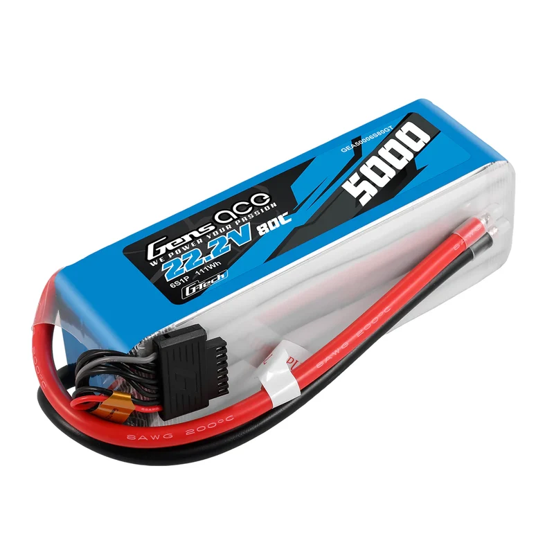 Gens Ace LiPo Akku G-Tech 5000mAh 22,2V 80C 6S1P Heli Lipo Akku