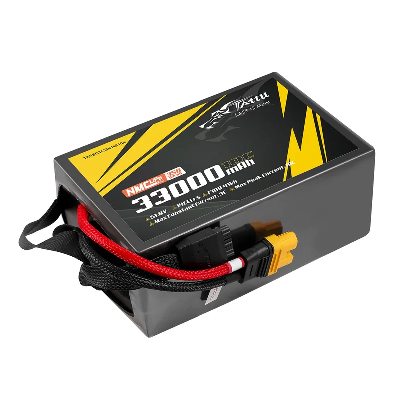 TATTU NMC Semi-Solid State 350Wh/kg 33000mAh 10C 51,8V 14S1P Lipo-Akkupack mit AS150U-F-Stecker