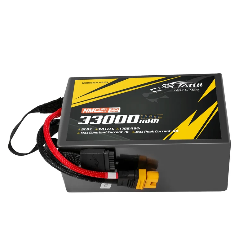 TATTU NMC Semi-Solid State 350Wh/kg 33000mAh 10C 51,8V 14S1P Lipo-Akkupack mit AS150U-F-Stecker