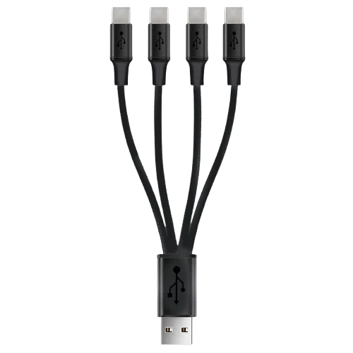 Keeppower USB-Verteiler Typ-A auf 4 x USB TYP C Länge: 0,2 m bis 2,1A