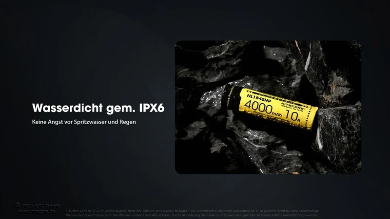NiteCore 18650 - 3,7V - 4000mAh 10A Li-Ion-Akku NL1840HP