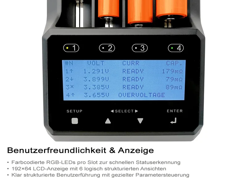 Enova Gyrfalcon S8000 professionelles Universal-Analyse-Ladegerät für alle Akku-Typen