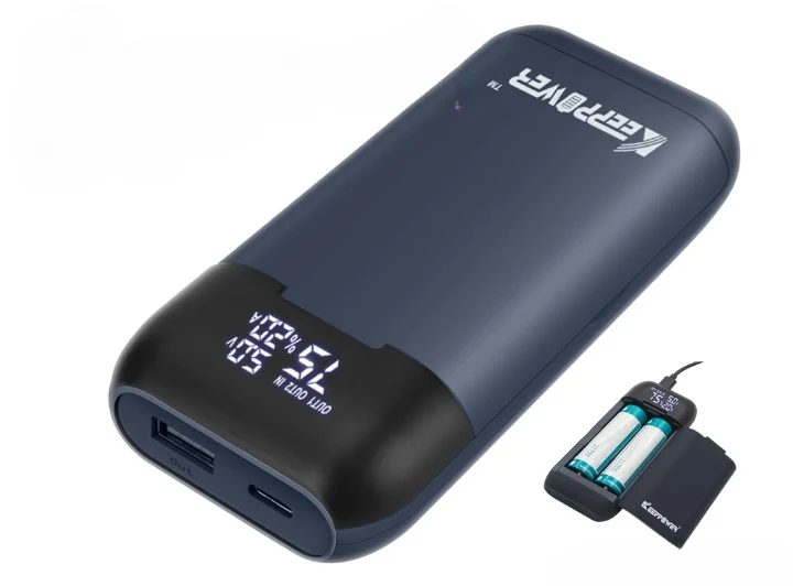 Keeppower PD2 Akku Reise-Ladegerät & Powerbank für Li-Ionen Akkus