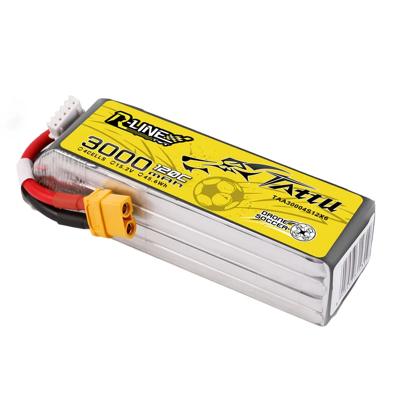 Tattu 3000 mAh 15,2 V 120C 4S1P Lipo-Akkupack mit XT60-Stecker