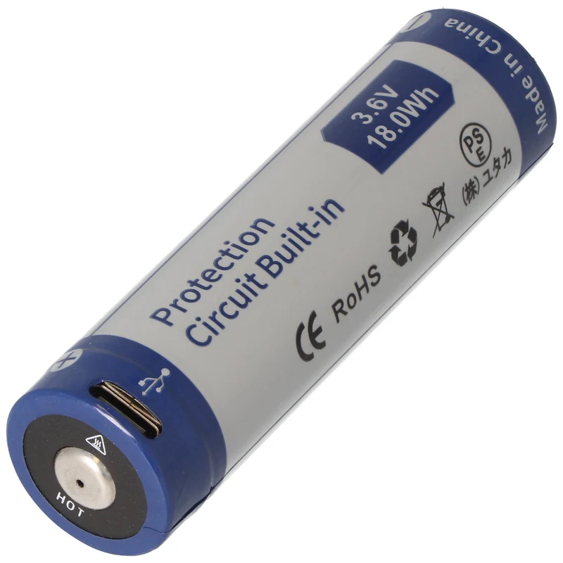 AceBeam E70 LED-Taschenlampe mit 4600 Lumen, E70-AL, kaltweiße LED mit 6.500K, inklusive 21700 Li-Ion Akku 5000mAh mit USB-C Ladebuchse